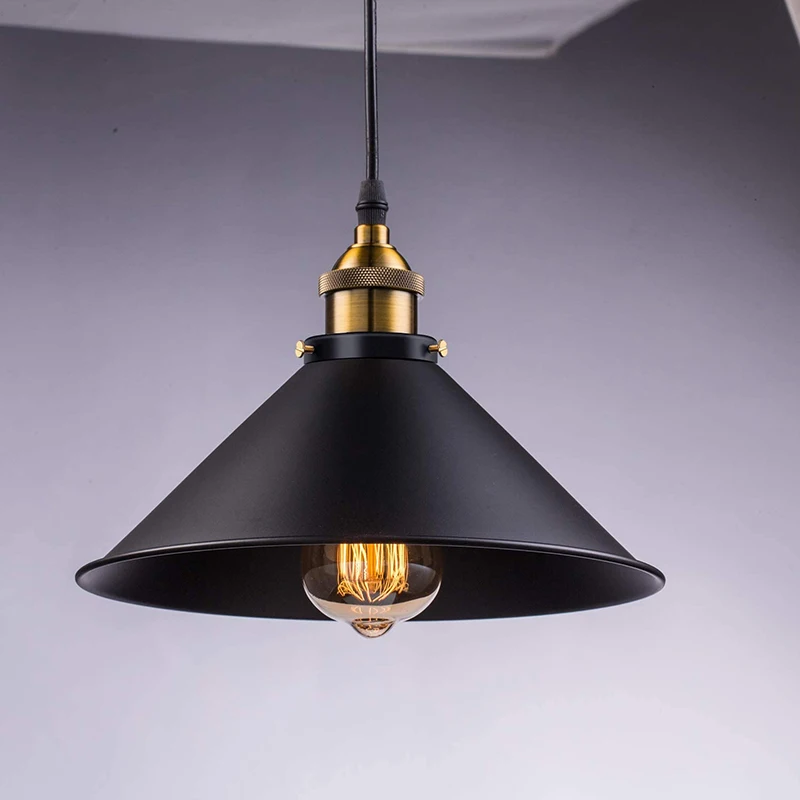 Vintage Industrial Pendant Light Hanging Kitchen Pendant Lights Fixtures E27 Base for Living Room