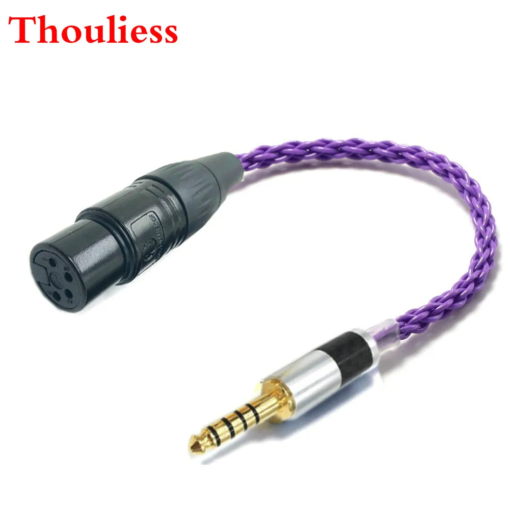 

Thouliess HIFI Carbon Fiber 4.4mm Balanced Male to 4-Pin XLR Balanced Female Audio Adapter Cable 4.4mm to XLR Connector Cable