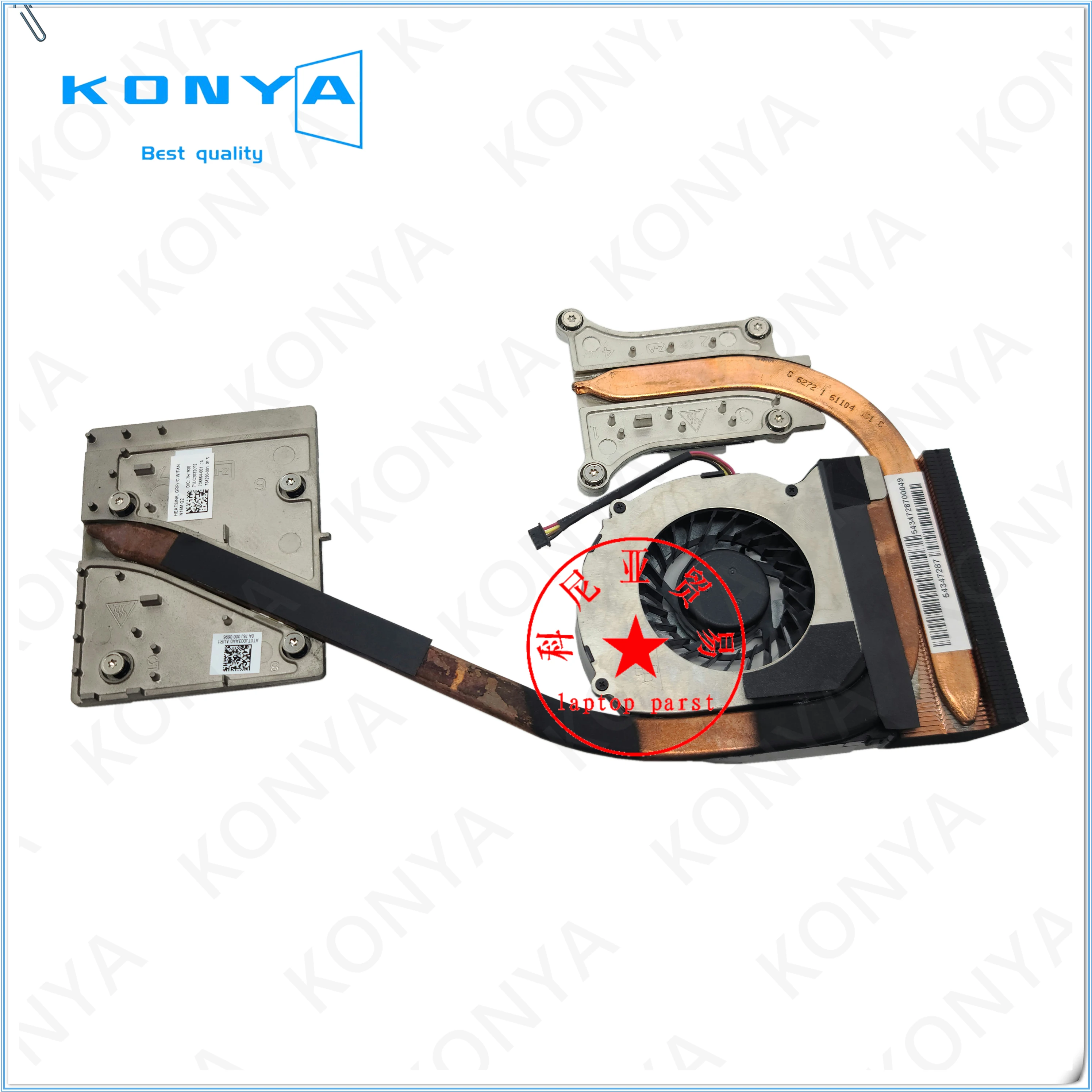 

New Original integrated Heatsink Fan CPU Cooling 734290-001 AT0TJ003AA0 For HP Zbook 15 G1 G2