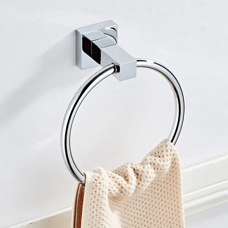 COOANHO Wall-Mounted Hand Towel Rack Towel Ring, Bathroom Towel Ring, Stainless Steel Towel Rack, Bathroom Accessories