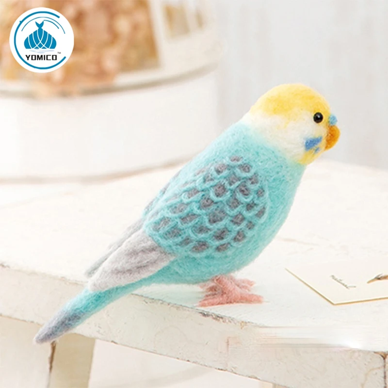 YOMICO Budgerigar Craft kit Wool for felting Needlework Felt handmade doll Handicraft Goyard dolls sewing kits