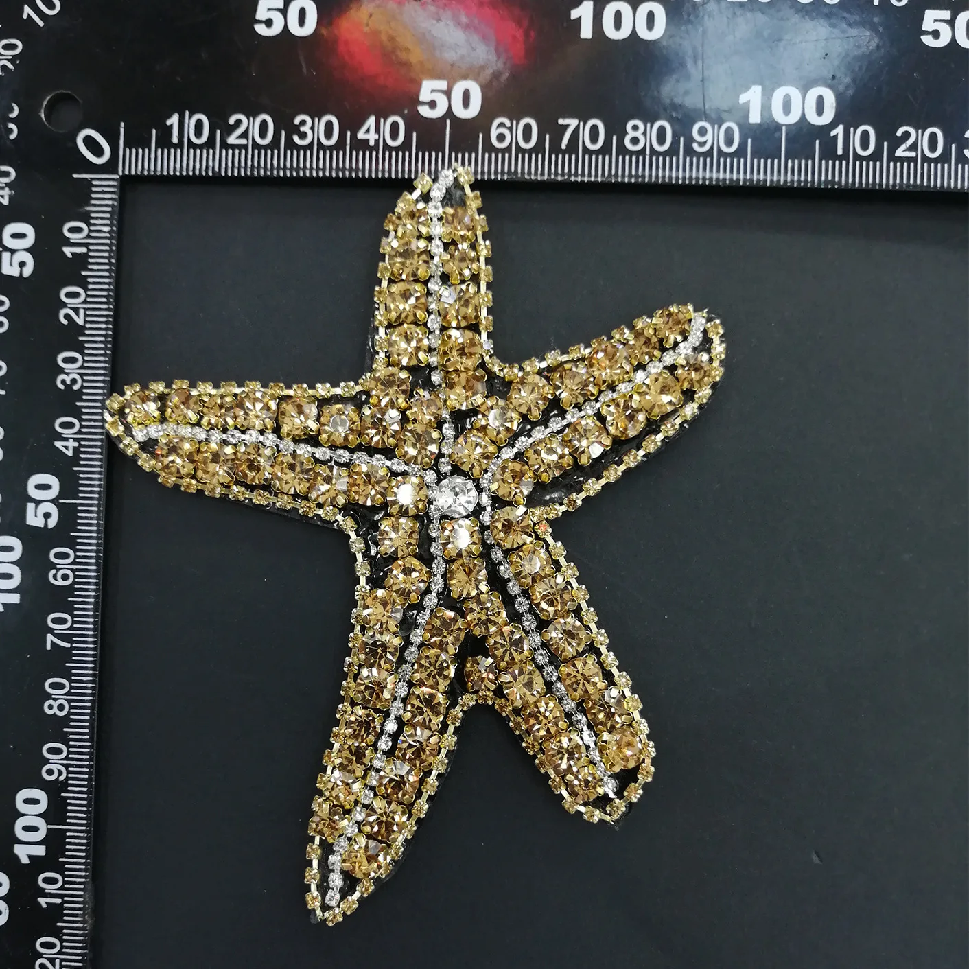 New Handmade Beaded Patch Color Diamond Starfish Applique A Large Number Of Spot Clothing Accessories Jewelry Patch Stickers DIY