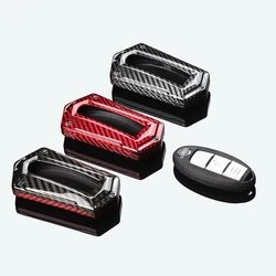 Auto Remote Smart Key Fob Case Cover For Nissan 370Z GTR Infiniti Q50 Q60 QX60 2009-2018 Carbon Fiber Keychain Holder Shell Cap