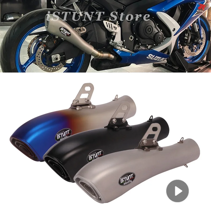 

Slip-On Universal 60MM Motorcycle Modify Exhaust Pipe Escape Muffler 51MM DB Killer For CBR250R CB500X Z900 GSXR750 FZ6 R1 R3 R6