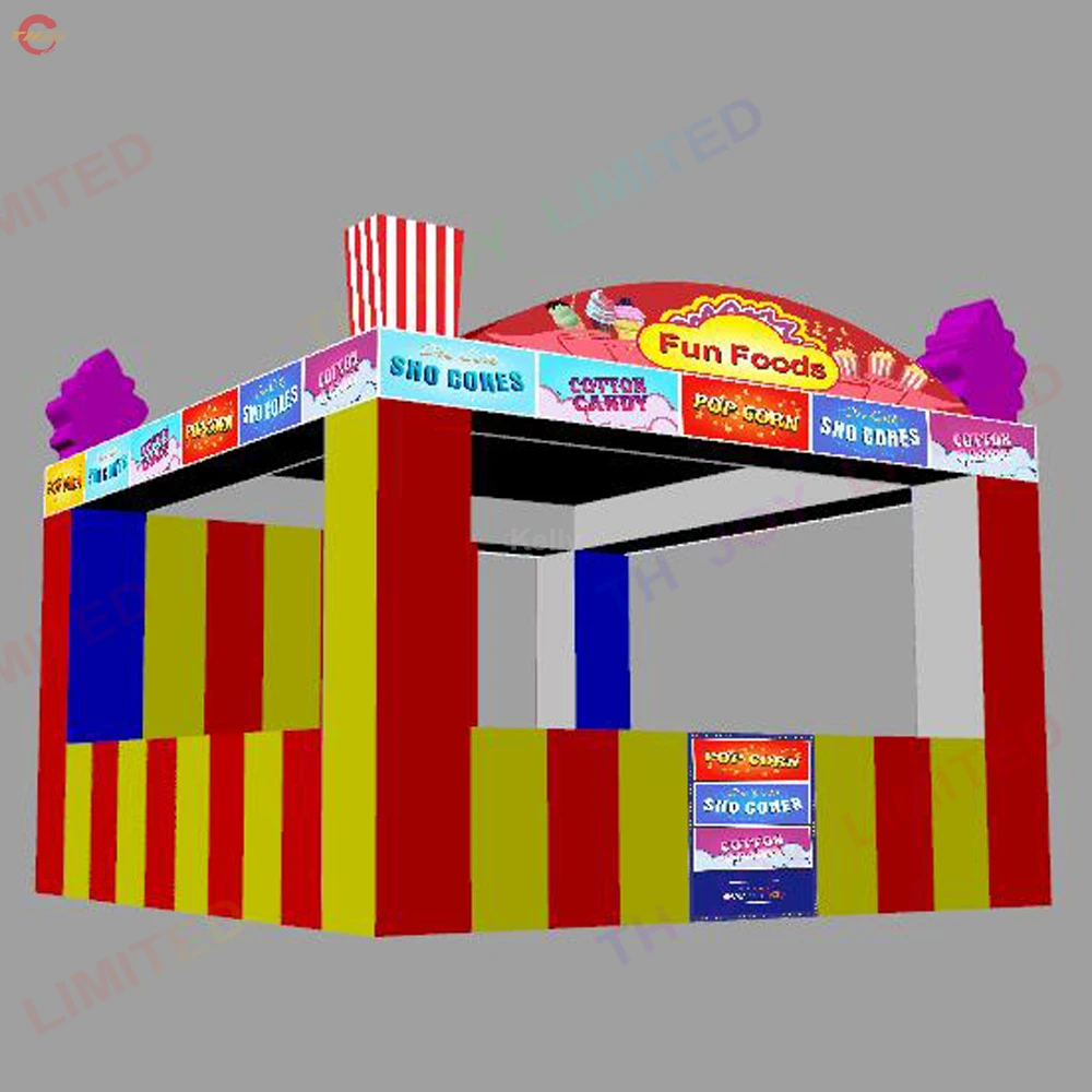 Free Shipping 4x3m Inflatable Concession Booth Snack Booth Carnival Treat Shop for Sale