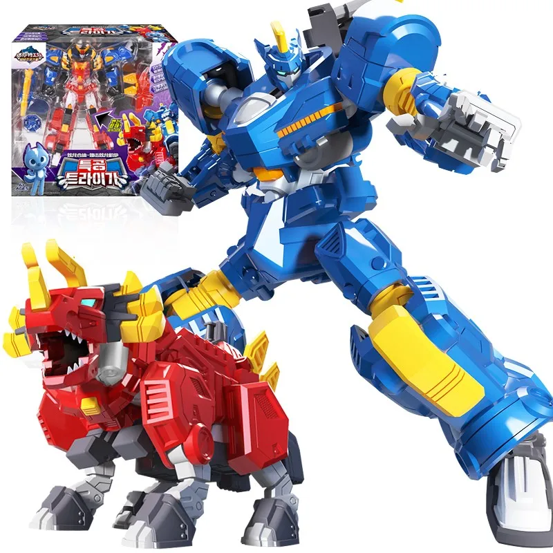 

New ABS Mini Force Three Modes Super Dino Power Transformation Robot Toys Action Figures MiniForce X Deformation Dinosaur Toy