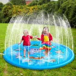 100/170 CM Children Play Water Mat Summer Beach Inflatable Water Spray Pad Outdoor Game Toy Lawn Swimming Pool Mat Kids Toys