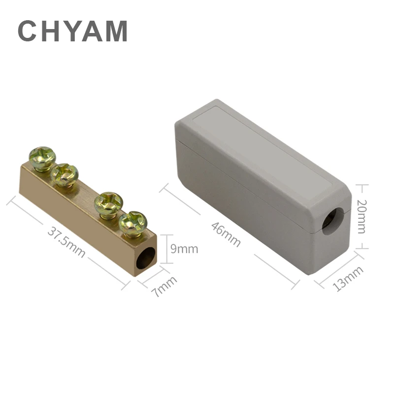 10mm2 1000V 80A Square Terminal With Screws Connection Copper Conductor High Power Cable Connector