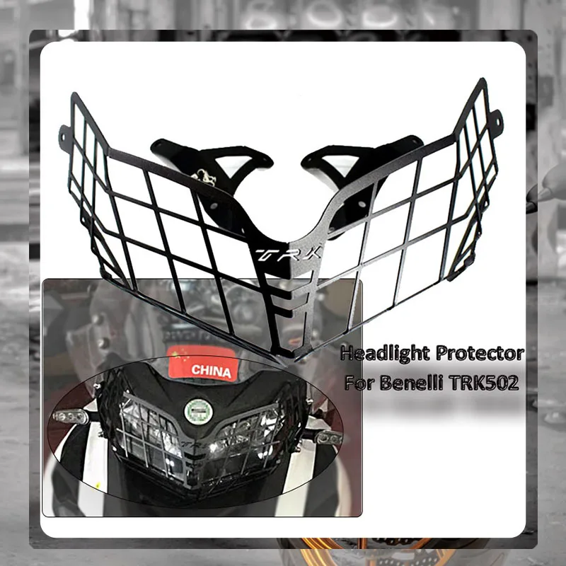 

For Benelli TRK 502X 502 TRK502X TRK502 2018 2019 2020 Motorcycle Headlight Protector Grille Guard Cover Protection Grill
