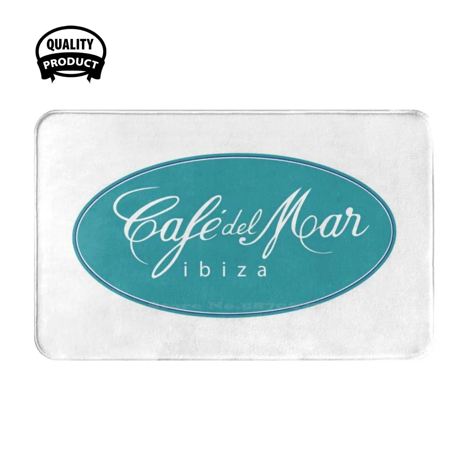 Alfombra de cojín suave para el hogar, alfombrilla para la puerta Del coche, cafetería Del Mar, Ibiza, lugar Del paraíso Pura Vida, vacaciones de España, Surf, Viajes