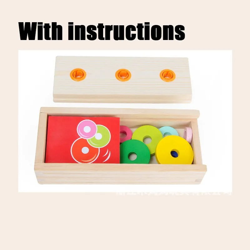 Wooden Toys Game Educational Games Toys Desktop Toy Exercise Thinking Logic Training Hanoi Tower