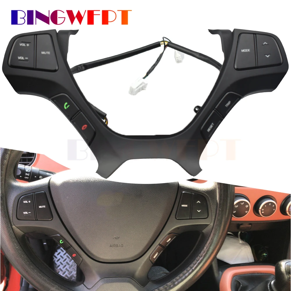

Новый переключатель рулевого колеса для Hyundai i10 2014 2015 2016 2017 кнопка управления аудио на рулевое колесо