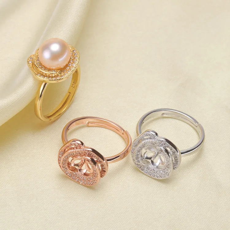 

Charm Bridal Party Style Ring Mountings Base Findings Accessories Jewelry Settings Parts for Pearls Stones Crystal Agate Coral