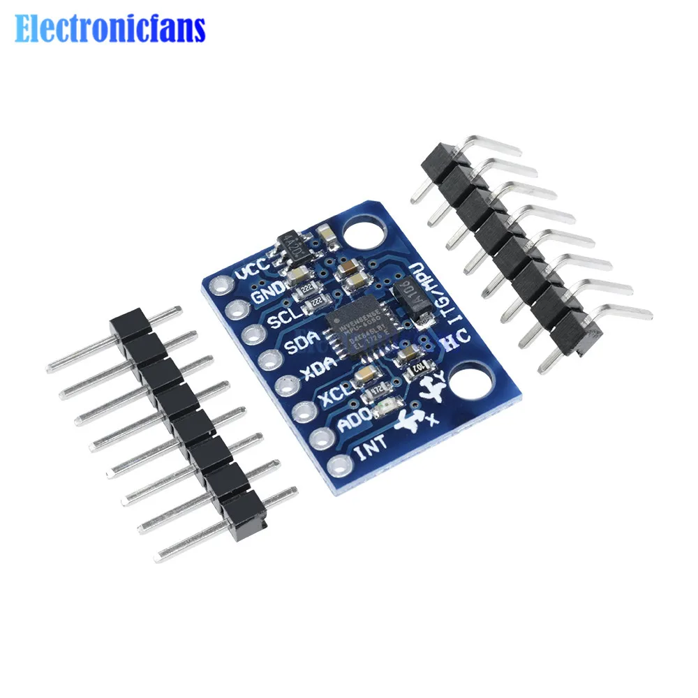 1Set IIC I2C GY-521 MPU-6050 MPU6050 3 Axis Analog Gyroscope Sensors + 3 Axis Accelerometer Module For Arduino With Pins 3-5V DC