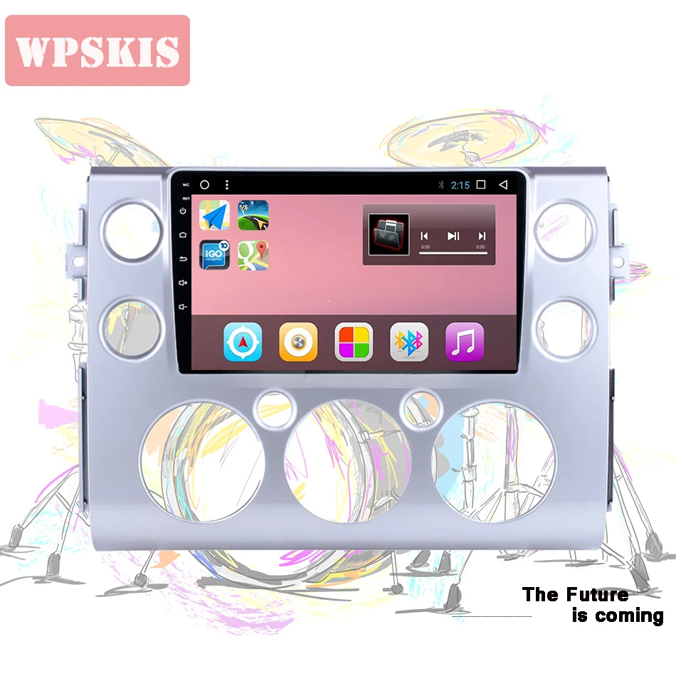For FJ CRUISER 2007 - 2016 Car Auto Radio Audio Stereo 8G+128G Android 14.0 4G Lte Carplay Video DVD Player GPS HU RDS SWC DSP