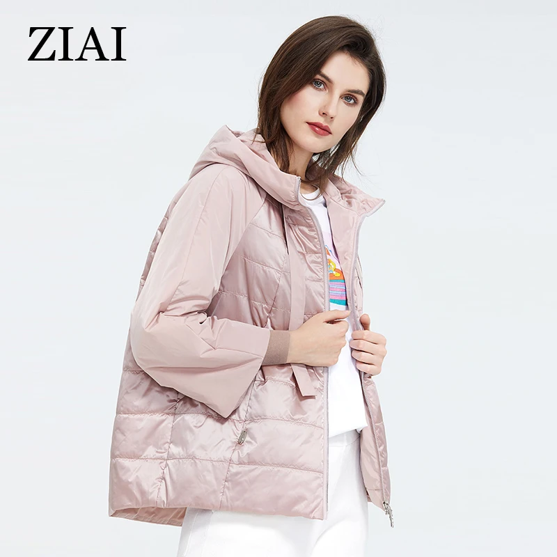 ZIAI 2022 Women Parka Short Pink Fashion Hotsale Female Jacket Warm Hooded Top Brand Quality Lady Coat Outwear in Stock ZM-8601