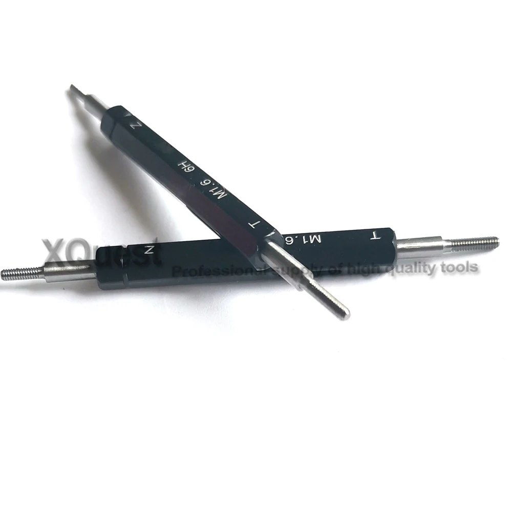 Tangan Kanan 6H Berakhir Datar Metrik Thread Plug Gauge Pengukur M1 M1.2 M1.4 M1.6 M1.7 M1.8 Akhir Datar Benang gage M2 M2.2 M2.3 M2.5 M3