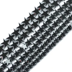 6/8/10MM Pentagram Five-Pointed Star Black Hematite Natural Stone Charms Loose Beads For Jewelry Bracelet Making DIY Accessories