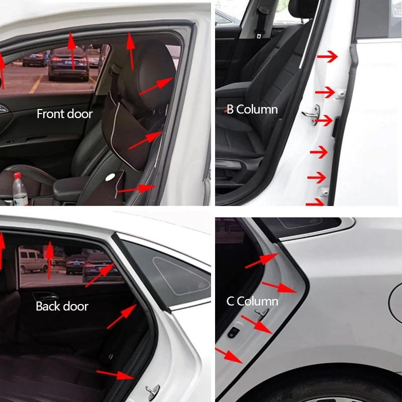 Car Door Seal Strip Trunk Edge Stickers For Bmw 1 3 5 7 Series E87 E81 F20 E46 E90 E91 E92 E93 E39 E60 E61 F10 F11 E38 E65 E66