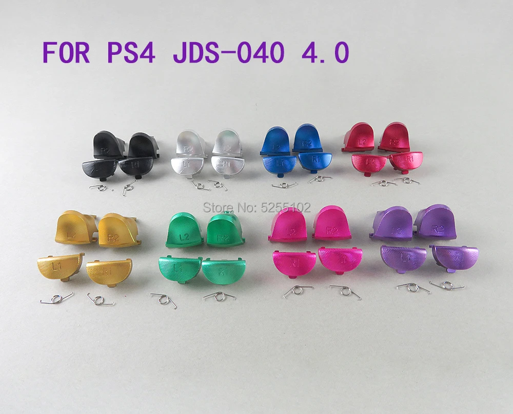 For Sony Playstation 4  4.0 PS4 Pro JDM 040 JDS 040 Custom Metal Aluminum L1 R1 L2 R2 Extender Trigger Buttons spring Controller