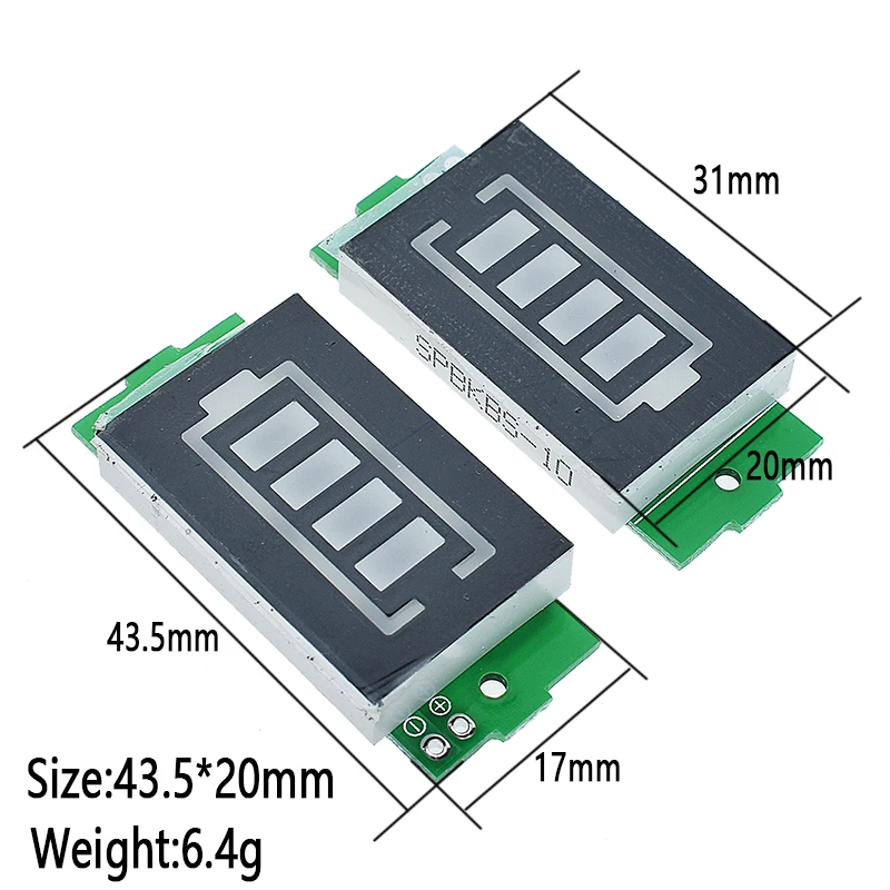 1S - 4S-8S Single 3.7V Lithium Battery Capacity Indicator Module 4.2V Blue Display Electric Vehicle Battery Power Tester Li-ion image 4