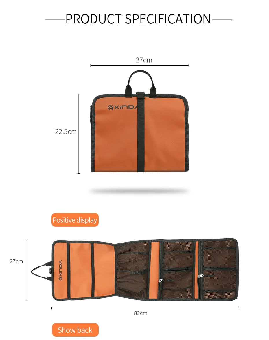 Xinda 320T Nylon-Tasche Wasserdichte Verschleißfeste Schnellverschluss-Karabiner-Tasche Kletterausrüstung Werkzeug-Aufbewahrungstasche – Detail 6