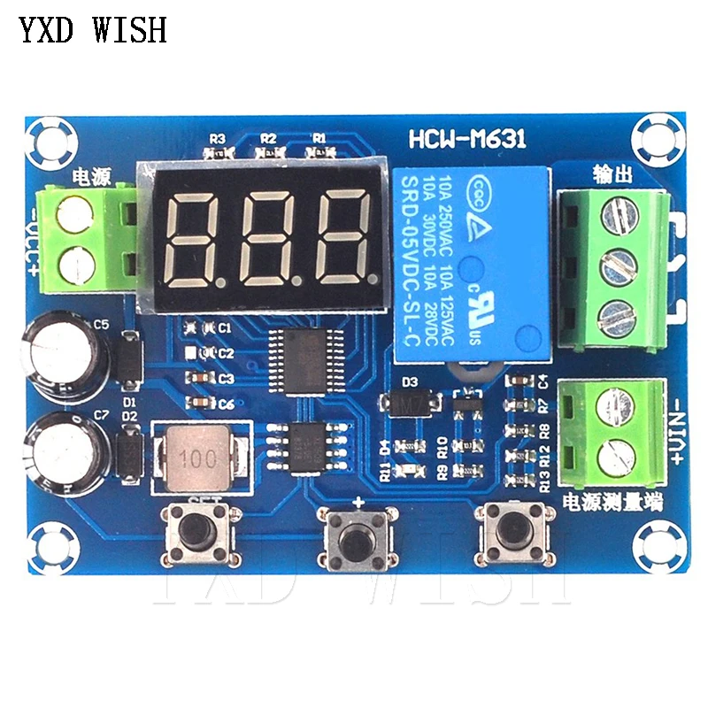 XH-M608 Battery Charge Discharge Module DC 6-40V Integrated Voltmeter Undervoltage Overvoltage Protection Timing Discharge Board