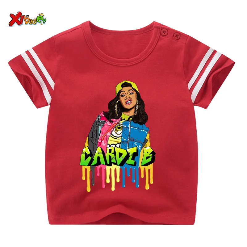 

Children T Shirt Girls Boys Striped Short T-shirt Print Cartoons Clothes Classic T Shirt 2021 Summer Kids Sports Short T-shirt