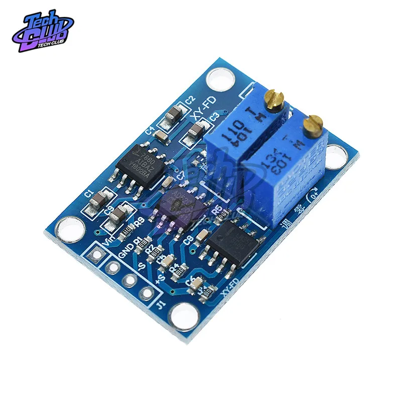 DC 3-12V AD620 Signal Amplifier Adjustable High Precision voltage amplifier transmitter Millivolt amplifier/small signal meter