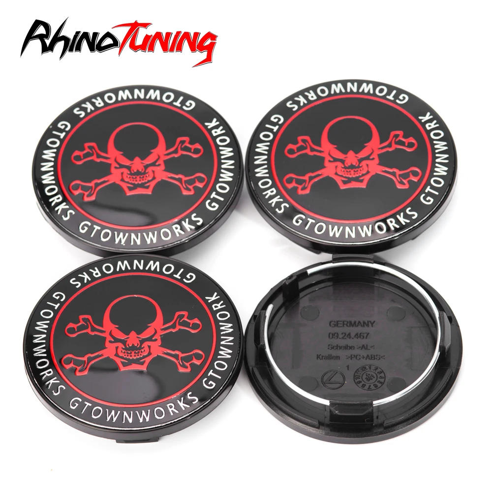 

4pcs 70mm 68mm Skull Wheel Center Cap For 09.24.467 RK020 RK021 RK500 RW505 RX500 Rim Cove Refits Hub Cover Car Accessroies