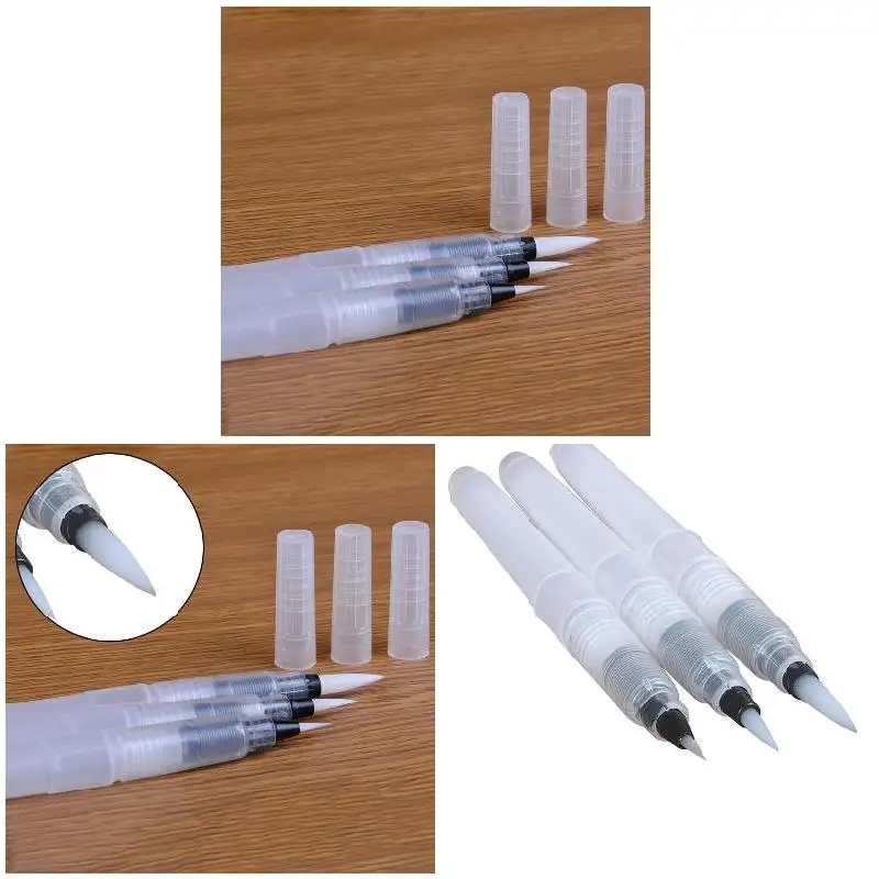 Креативные 1/3 шт. многоразовые чернила, цветная водяная ручка, кисть для рисования, каллиграфическая иллюстрация, ручка, офисные канцелярские принадлежности для детей