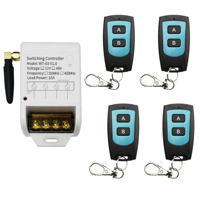 

DC12V-48V 1CH 30A Radio Controller RF Wireless Relay Remote Control Switch Transmitter+Receiver Garage Doors /window