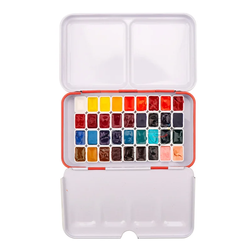 South Korea imported Mijello gold 34-color watercolor paint dispensing set 0.55ml/1ml acuarelas painting art supplies