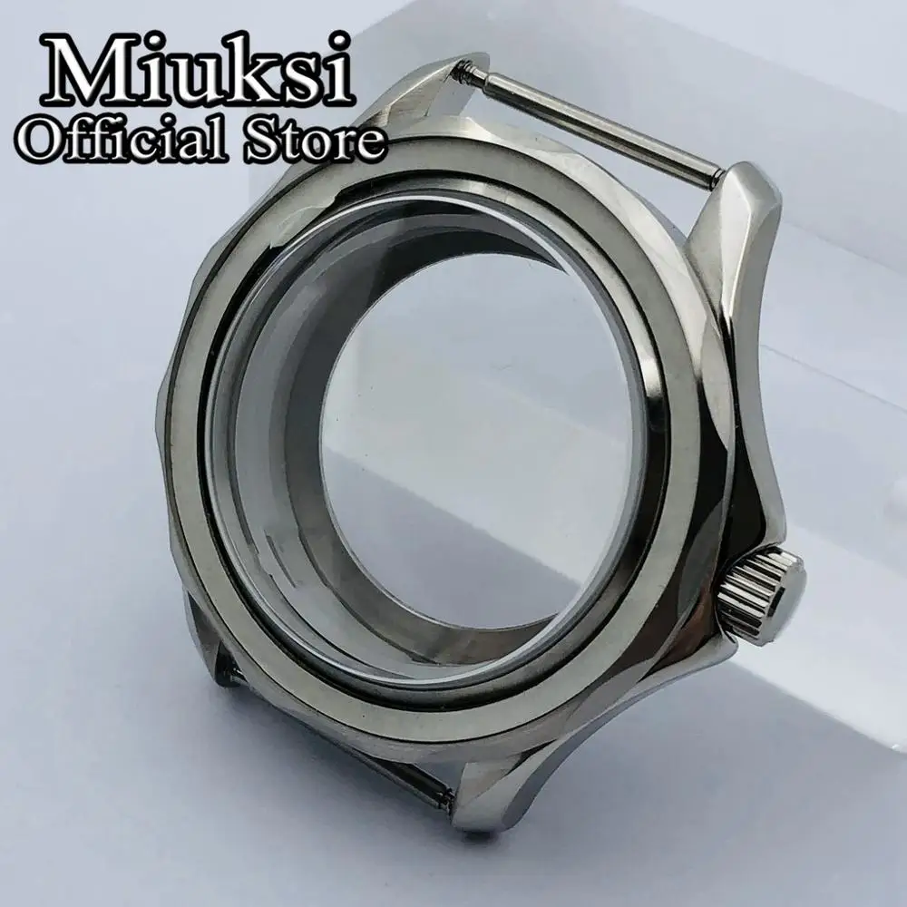 Miuksi 41mm silver sterile case sapphire glass fit NH35 NH36 ETA2824 2836 Mingzhu DG2813 3804 Miyota 8205 8215 PT5000 movement