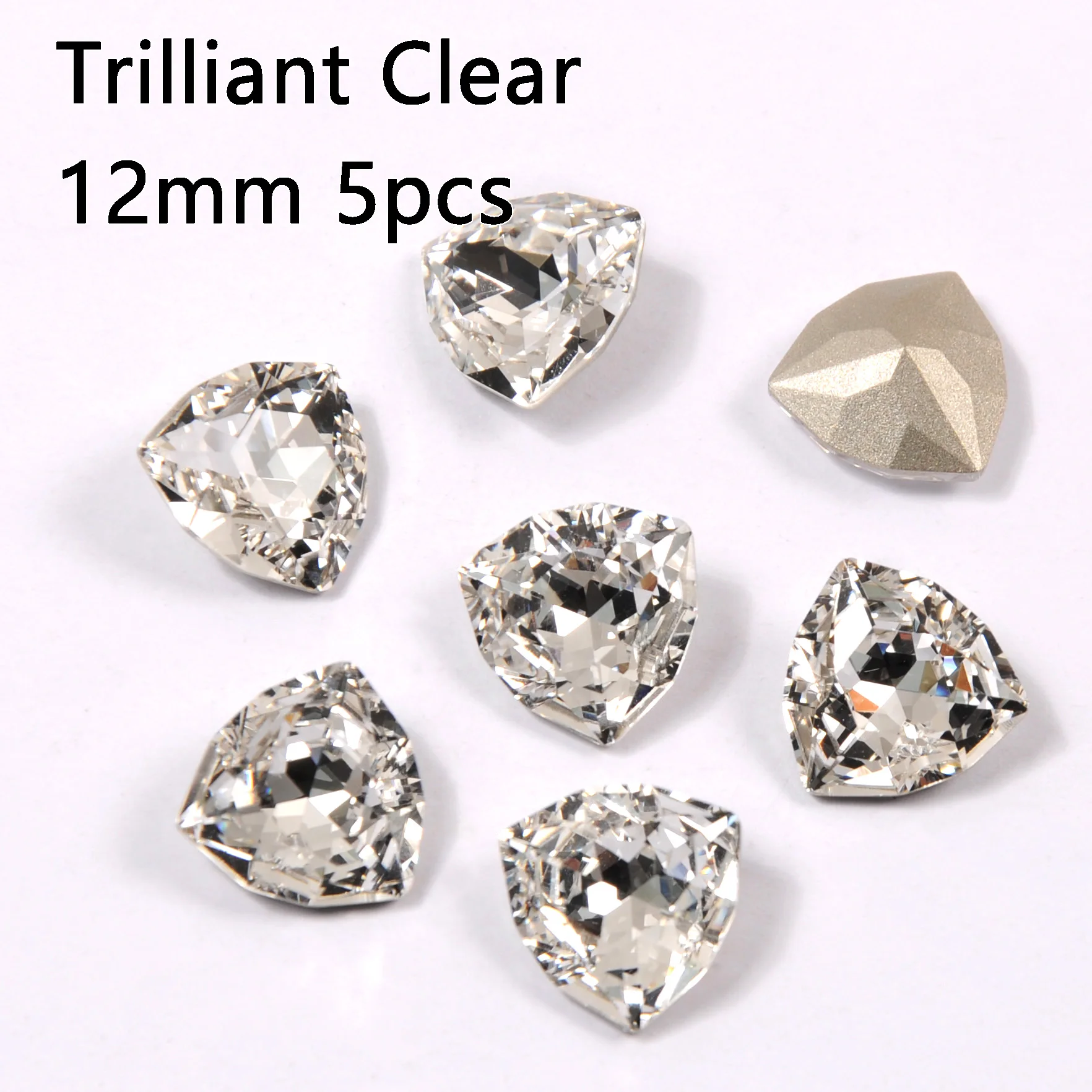 Trilliant Strass Crystal AB Rhinestones For Clothes Jewelry Diy Sew On Beads Glass Decorative Rhinestones With Claw Setting