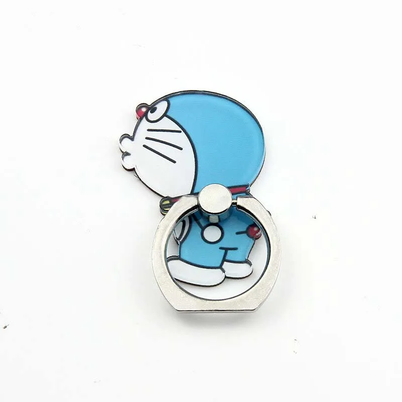 Cartoon Character Phone Holder Ring Mobile Phone Stand Blue Cat Rotate 360 Degrees  Finger Phone Ring Holder support celular