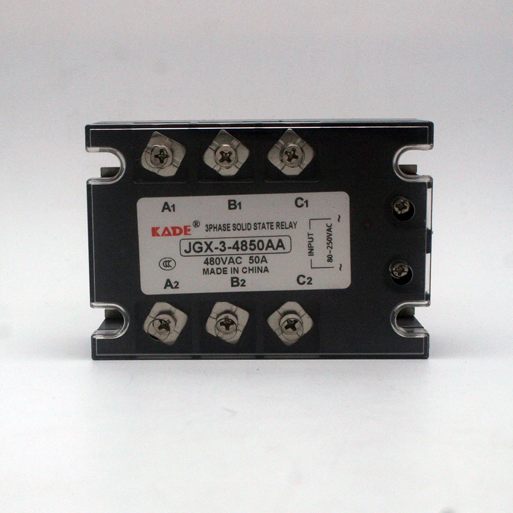 3 Phase  JGX-3-10AA/25AA/40AA/60AA/100AA/120AA/150AA/200AA  Solid State Relay 480VAC  80-250VAC  Three Phase SSR AC Control AC