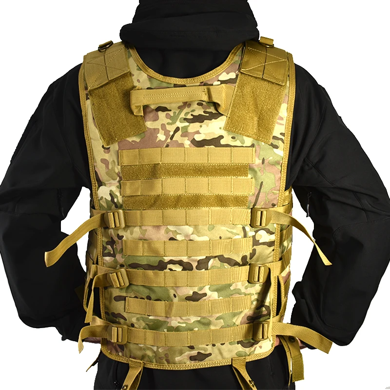 Tactical MOLLE Vest With Breathable Mesh Adjustable Outdoor Molle Modular Utility Vest For CS Wargame Hunting Accessories