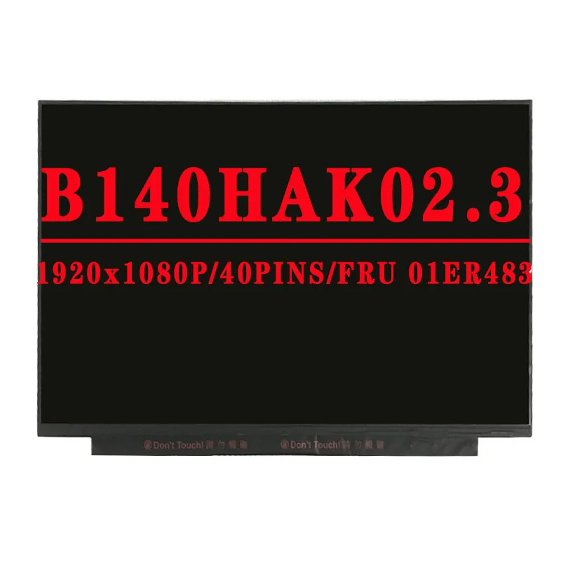 Sta01er483 PN SD10P98188 B140HAK02.3 B140HAK02 3 14.0 Inci 1920X1080 IPS FHD EDP 40Pin Layar LED Tampilan LCE dengan Sentuhan