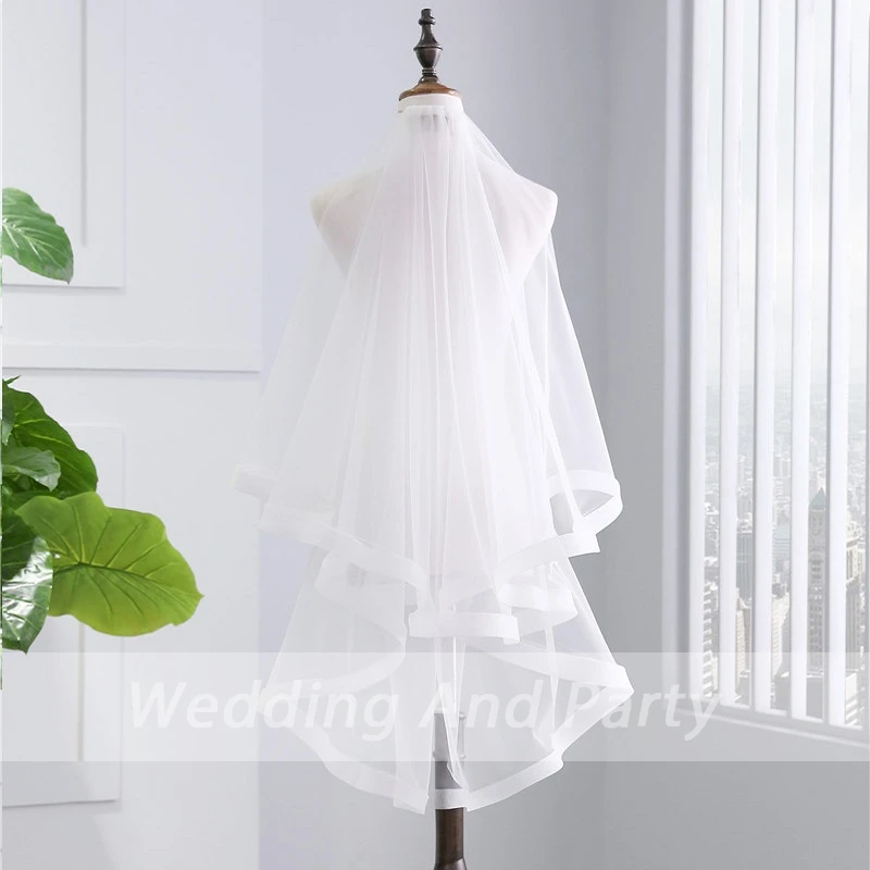 Модные кружевные свадебные аксессуары короткая свадебная вуаль