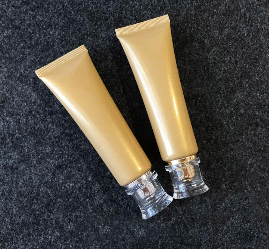 

50ml gold soft tube for mild wash butter hand cream anti-UV lotion emulsion serum essence hyaluronic toner skin cosmetic hose