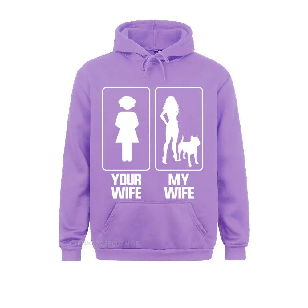 Fashion Your Wife My Wife Pitbull Design Funny Pitbull Lover Gift Pullover Hoodie Geek Sweatshirts Women's Hoodies Hoods Summer