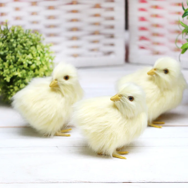 Realistic Cute Plush Chriping Baby Chick Toy Animal Doll Kids Birthday Christmas Easter Gift Decoration Photography Props