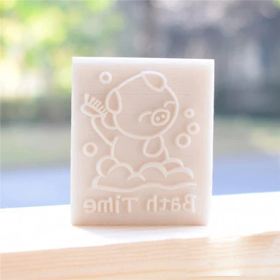 1Pcs Cartoon Animal Soap Stamp Butterfly Fish Pig BirdPattern Mini Diy Handmade Soap Stamps White Resin Soap Chapter Personality