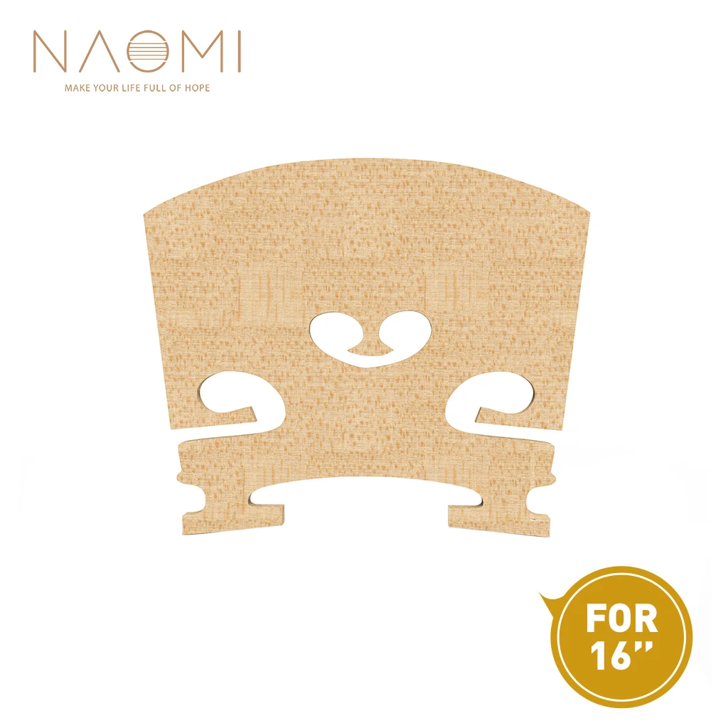 NAOMI 16\'\' Viola Bridge Figured Seasoned Maple Bridge Nice Carved Unfitted Viola Parts Accessories