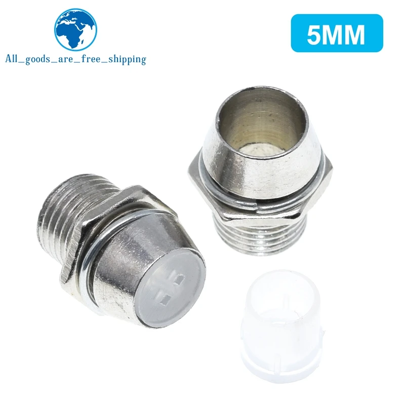 10 Stks/partij Koper Metaal 3Mm 5Mm Light Emitting Diode Led Houder Panel Display Groothandel