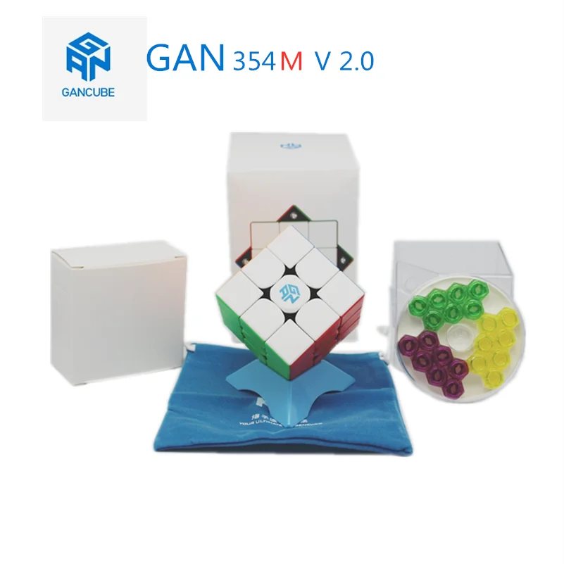 GAN 354 cube 3x3x3 magnétique professionnel compétition vitesse magique cube GAN 354 V2.0 3x3x3 aimant cubes GAN cube Cubo Magico jouets GAN 354 M cube 3x3x3 Magnetic cube game gear