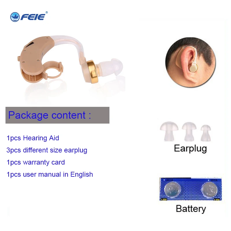 High-Power Convenient Hanging Ear Hearing Aid, Non-Rechargeable, Elderly Deaf Hearing AidS Earphone Volume Amplifier