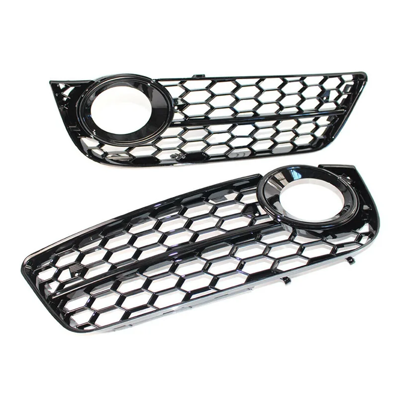 For Audi A5 2008-2011 HONEYCOMB FRONT STANDARD BUMPER FOG LIGHT GRILLE COVER