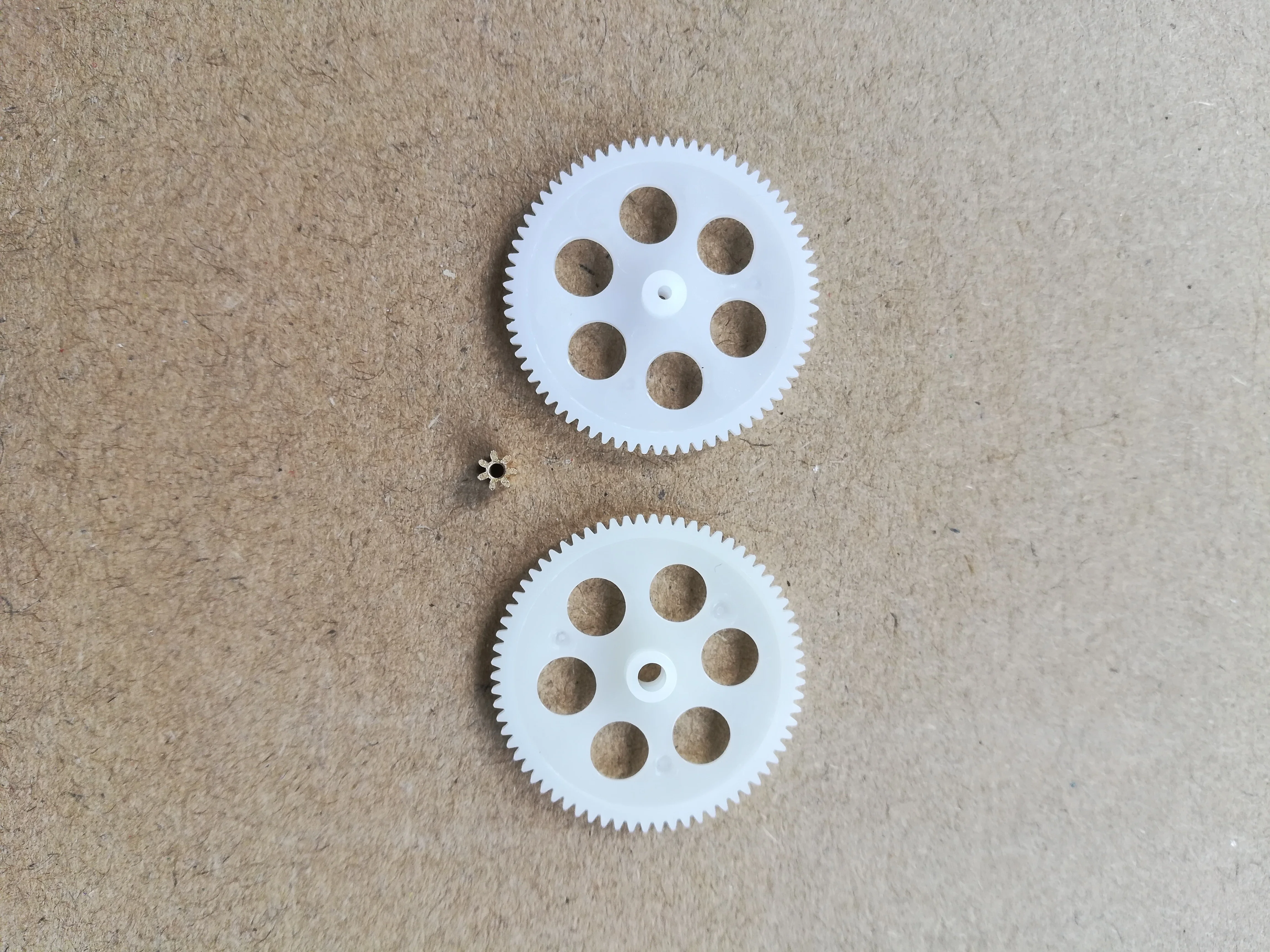 Fine Toy Rc Helicopter Gears Mixed 3pcs 701A +702A+71A Metal Copper Gears 0.3M Rc Model Plane Slow Down Copper + Plastic Gears